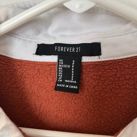Forget 21 US S burnt orange collard crop sweater - Picture 2 of 3
